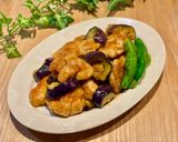鶏肉となすのご飯が進むこってりピリ辛炒め♩作り方5写真