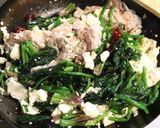 美味★豚肉ほうれん草豆腐のカレー炒め作り方5写真