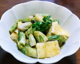 山菜イタドリのサシボと薄揚げの煮物作り方5写真