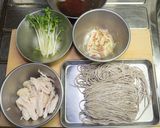 鶏とかいわれの冷たいお蕎麦作り方4写真