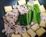 ワンパン簡単夏の夕飯厚揚豚こま小松菜さっぱり炒め作り方5写真