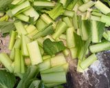 鶏むね肉と小松菜のとろ旨オイスター炒め作り方6写真