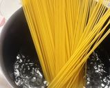 味研焼肉の生だれで青じそ和風ひき肉パスタ作り方3写真