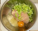 鶏ひき肉とキャベツのミートローフ風作り方2写真