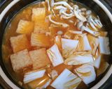 寒い日今日の夕飯！白菜厚揚韓国風キムチ鍋作り方8写真