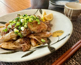 牡蠣と舞茸のバタポン焼き作り方6写真