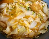 白菜と鶏ひき肉のピリ辛あんかけ作り方3写真
