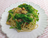 菜の花とあさりのスパゲッティ作り方7写真