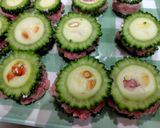 ゴーヤのひき肉挟み揚げ作り方3写真