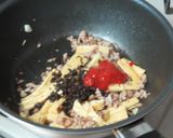 豚挽き肉と湯葉と春雨の炒めもの麻婆ソース作り方7写真