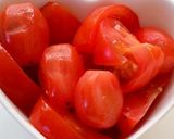 火を使わない 香味野菜とトマトの梅肉麺つゆ和え♪作り方5写真