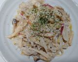 ♬シラス＆きのこ＆林檎のクリームパスタ♬作り方4写真