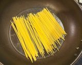 「カニカマと桜エビの白だし和風パスタ」作り方3写真