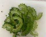 ゴーヤとふんわり卵の麦みそマヨ炒め作り方2写真