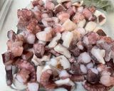 タコ挽肉キムチ丼作り方1写真