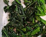 韓国風恵方巻きのためのほうれん草のナムル作り方4写真