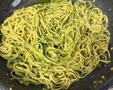 大葉でジェノベーゼ風パスタ作り方4写真