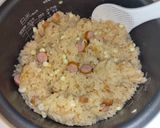 とうもろこしとソーセージの炊き込みご飯作り方5写真