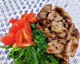 ほうれん草と炒め牛肉のサラダ作り方3写真