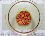 簡単ランチ！茗荷アボカドサーモンのポキ丼作り方3写真