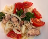 光熱費ゼロ！サバ缶とトマトの冷やし中華うどん　作り方3写真