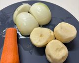 【簡単夕食】麻婆茄子風のせ野菜カレー作り方1写真