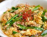 【煮込まないスープ】旨辛な豚にら玉スープ作り方5写真