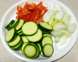 ズッキーニと豚こまのケチャップ炒め作り方1写真