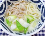 ⭐️サッパリ豚肉・葱入り塩うどん♬作り方4写真