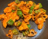 鶏ささみと蓮根のケチャップソース炒め作り方8写真