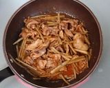 白飯必須☆豚こまとゴボウの甘辛味噌炒め作り方5写真