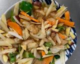 お一人様☆野菜たっぷりデリ風ウインナー丼作り方13写真