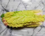 簡単夕飯！豚バラ白菜大蒜レンジ蒸し料理作り方4写真