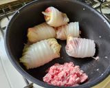 秋の夕飯!豚ひき肉と白菜だけでロール白菜作り方5写真