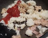 鶏ももベーコンを楽しむ　　オムライス作り方2写真