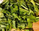 からし菜のラー油炒め作り方1写真