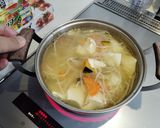 かぼちゃと豆腐の中華スープ作り方3写真
