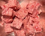にんにく香るひと口ステーキ作り方1写真