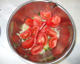 トマト鶏肉サラダ♪簡単大葉ドレッシング作り方7写真