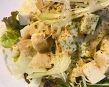 長ネギの白いところの豆腐サラダ作り方1写真
