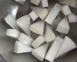 豚バラ肉と大根＆葉っぱ入りお味噌汁作り方2写真