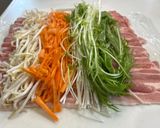 にんにくだし醤油で、野菜の巨大肉巻き作り方3写真