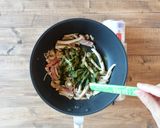 青汁きのこクリームパスタ作り方2写真