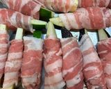 ナスとズッキーニの豚バラ肉巻き♪作り方1写真