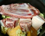 簡単豚肩スペアリブと豚バラ炊飯器煮込み作り方2写真