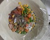 全てレンジさっぱり洋風オイ梅マヨ炒飯弁当作り方3写真