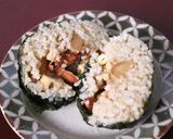 味噌らっきょう＆ナッツde海苔おにぎり作り方3写真
