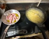 贅沢な濃厚ぺぺたまパスタ！作り方2写真
