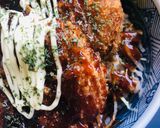 お気軽丼●惣菜コロッケのキャベツソース丼作り方1写真