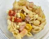 デパ地下風★桃と生ハムの贅沢マカロニサラダ作り方5写真